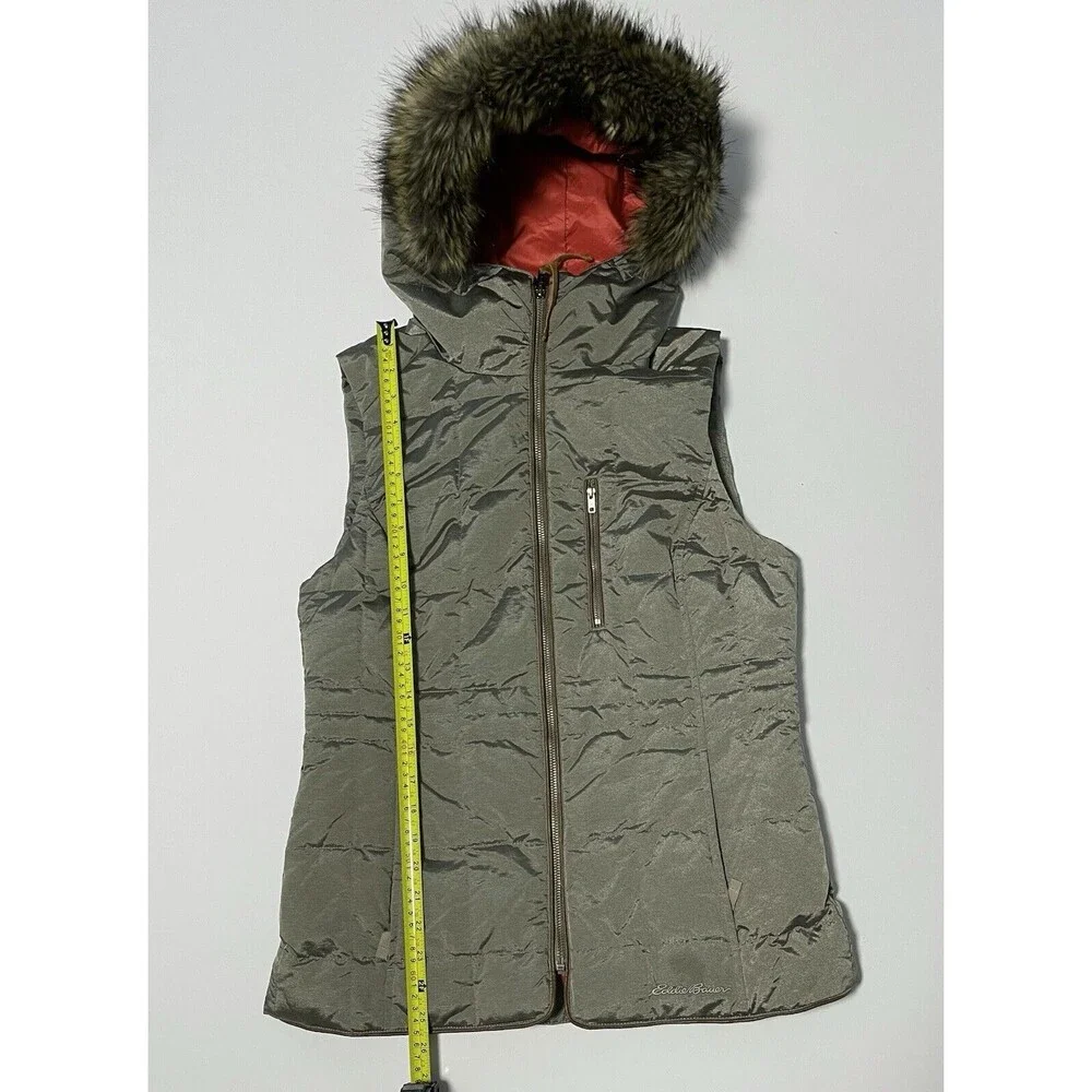 Eddie Bauer Yukon Down Puffer Vest‎ Jacket Taupe Shimmer Size S